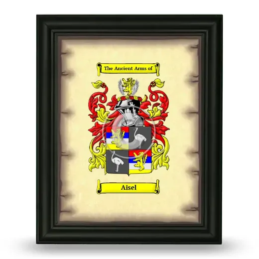 Aisel Coat of Arms Framed - Black