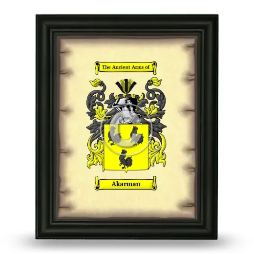 Akarman Coat of Arms Framed - Black