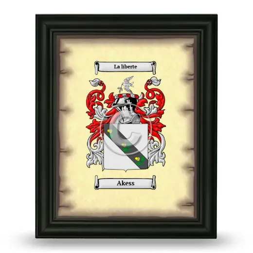 Akess Coat of Arms Framed - Black