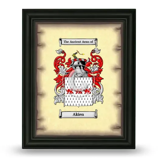 Akien Coat of Arms Framed - Black