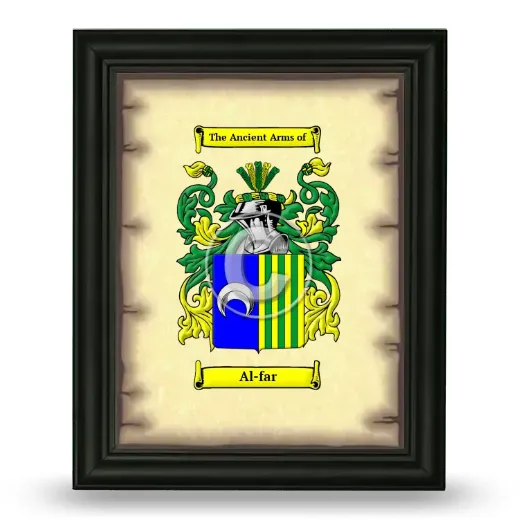Al-far Coat of Arms Framed - Black