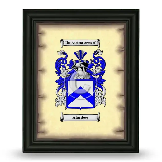 Alanbee Coat of Arms Framed - Black