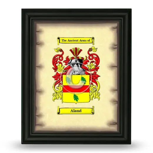 Aland Coat of Arms Framed - Black