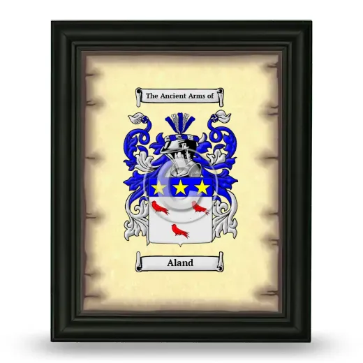 Aland Coat of Arms Framed - Black