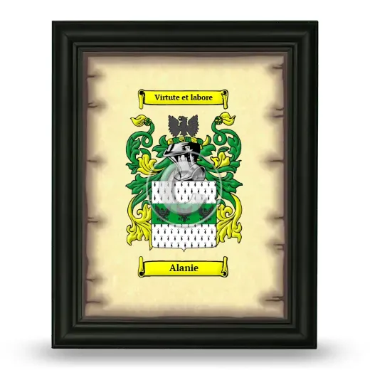 Alanie Coat of Arms Framed - Black