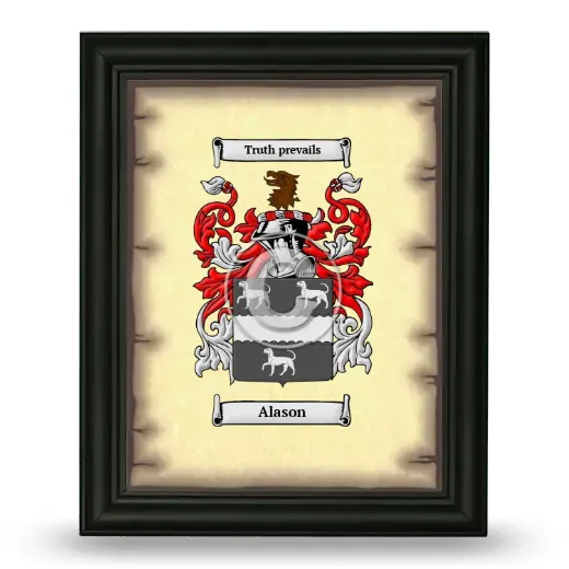 Alason Coat of Arms Framed - Black