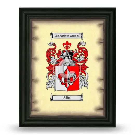 Alba Coat of Arms Framed - Black