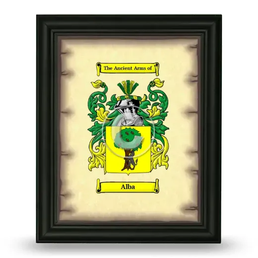 Alba Coat of Arms Framed - Black