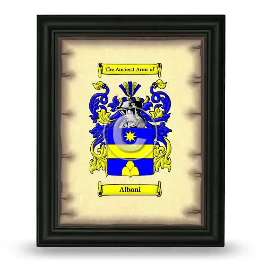 Albani Coat of Arms Framed - Black