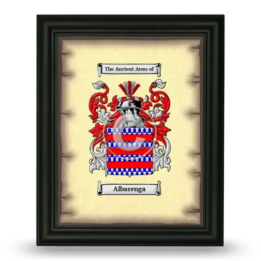 Albarenga Coat of Arms Framed - Black