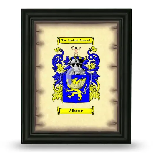 Albarte Coat of Arms Framed - Black