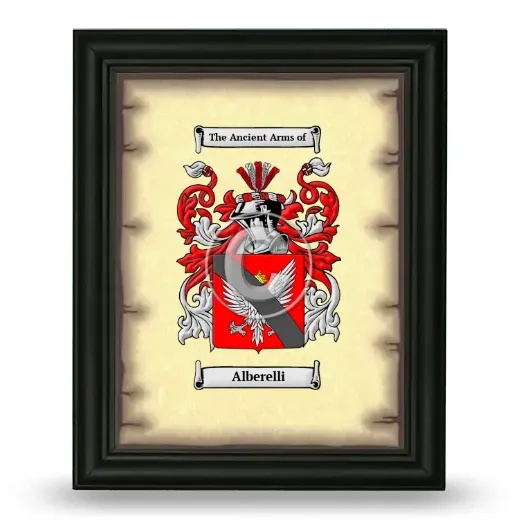 Alberelli Coat of Arms Framed - Black