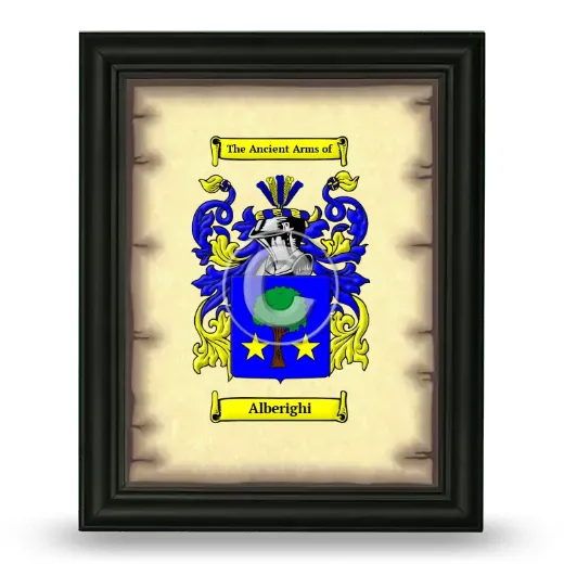Alberighi Coat of Arms Framed - Black