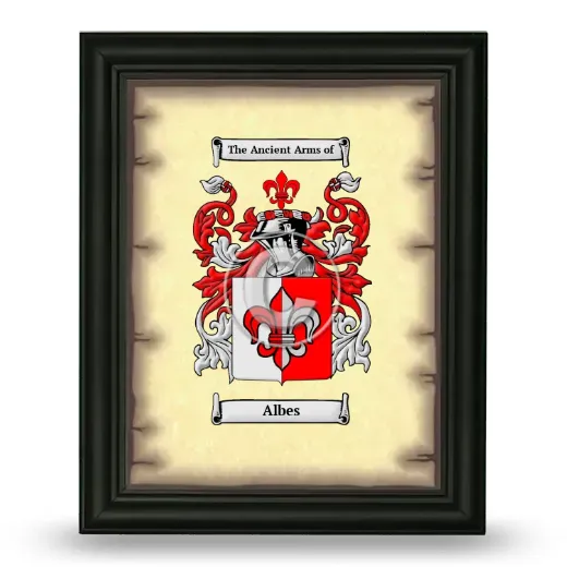 Albes Coat of Arms Framed - Black