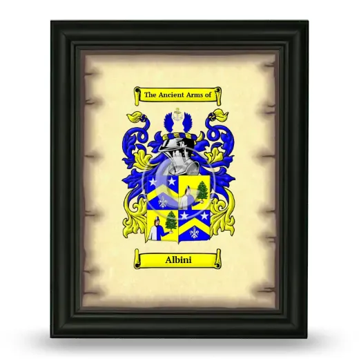 Albini Coat of Arms Framed - Black