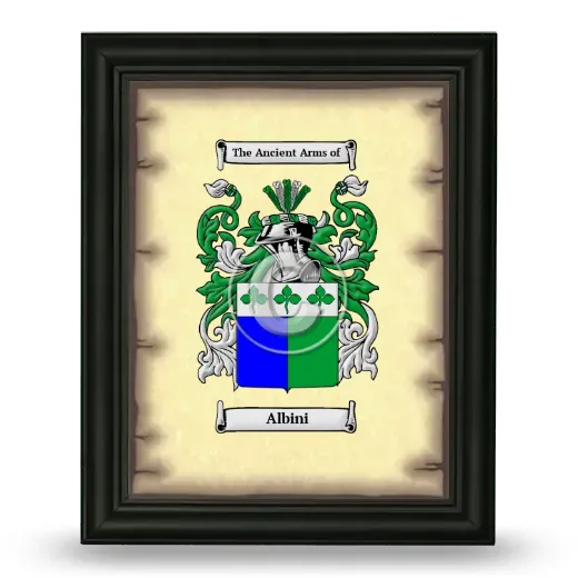 Albini Coat of Arms Framed - Black
