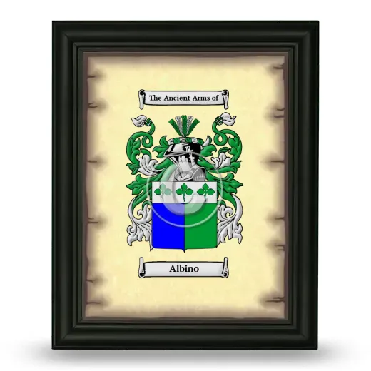 Albino Coat of Arms Framed - Black