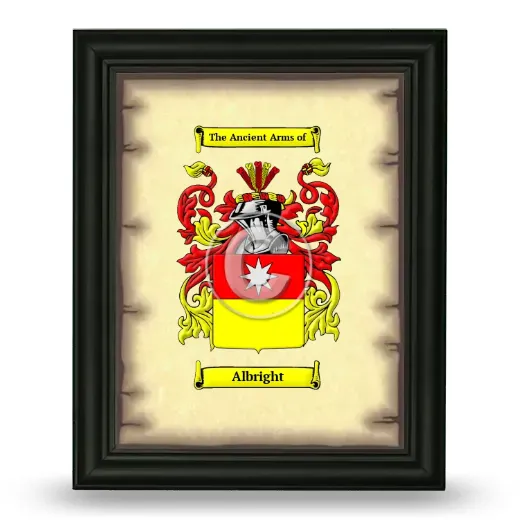 Albright Coat of Arms Framed - Black
