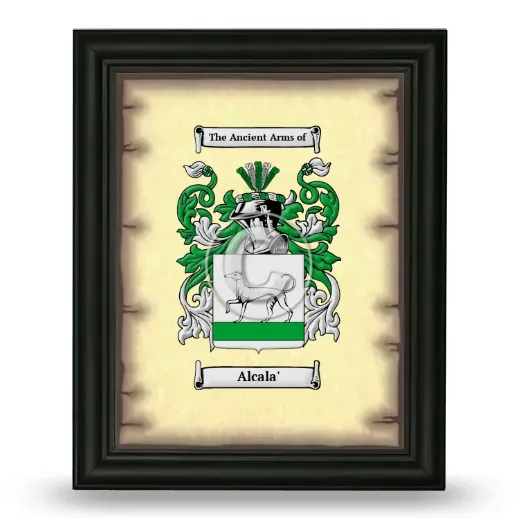 Alcala' Coat of Arms Framed - Black