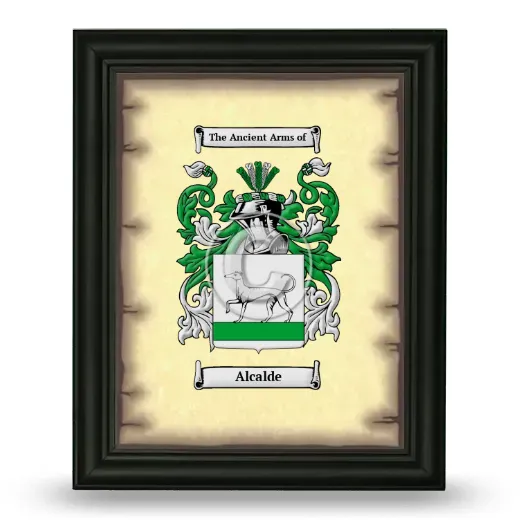 Alcalde Coat of Arms Framed - Black