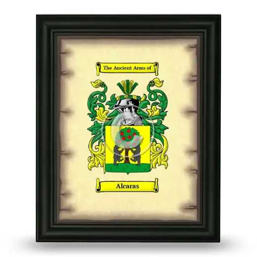Alcaras Coat of Arms Framed - Black