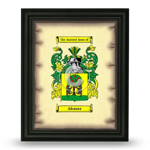 Alcaraz Coat of Arms Framed - Black