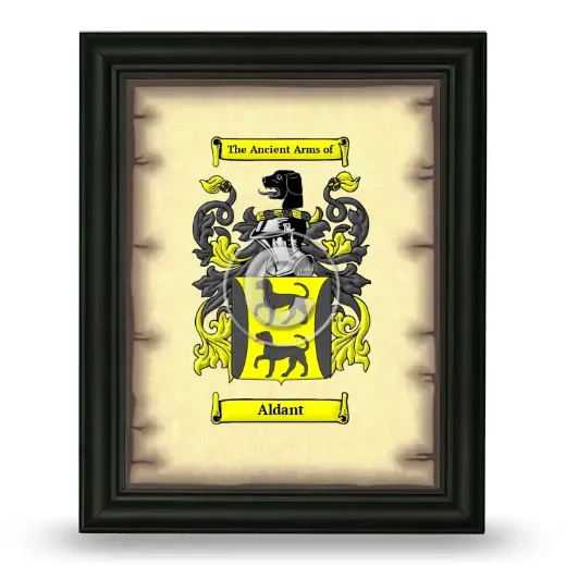 Aldant Coat of Arms Framed - Black