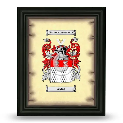 Aldas Coat of Arms Framed - Black
