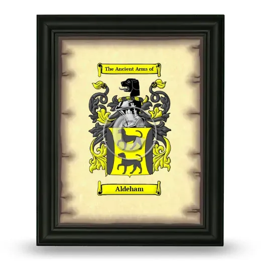 Aldeham Coat of Arms Framed - Black