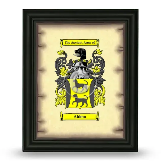 Aldem Coat of Arms Framed - Black