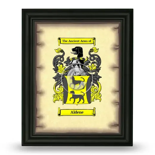 Aldene Coat of Arms Framed - Black
