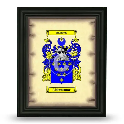 Aldenstume Coat of Arms Framed - Black