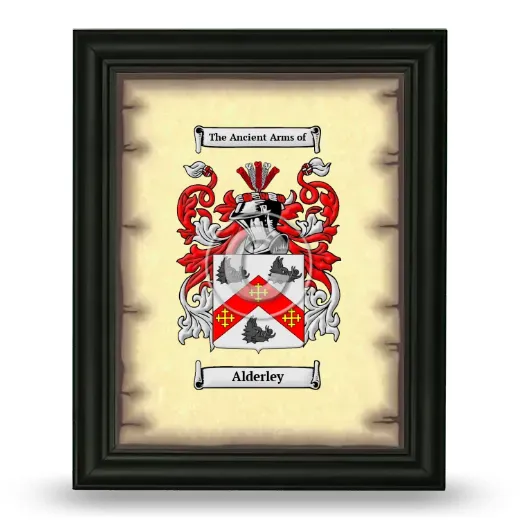 Alderley Coat of Arms Framed - Black