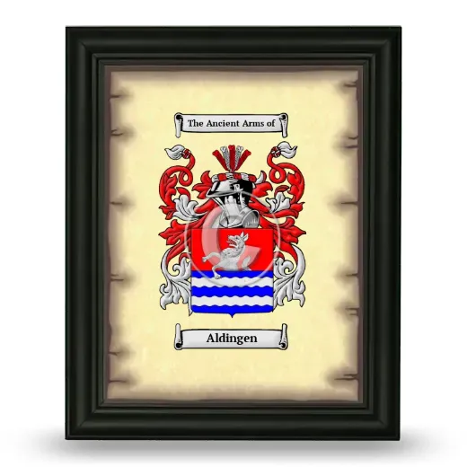 Aldingen Coat of Arms Framed - Black