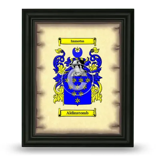 Aldinstomb Coat of Arms Framed - Black