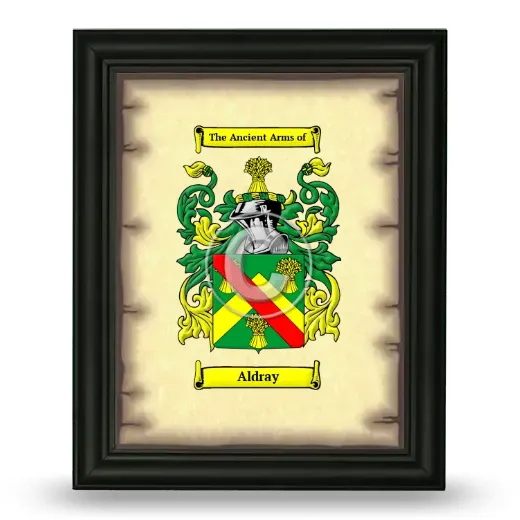 Aldray Coat of Arms Framed - Black