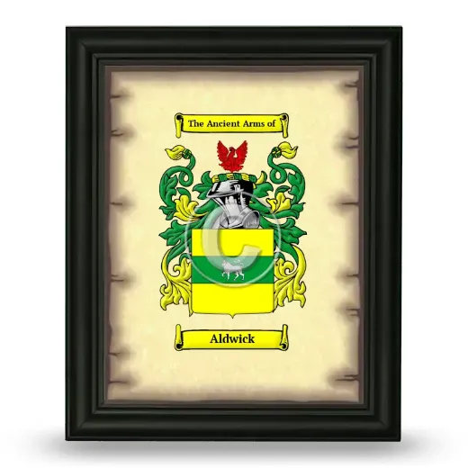 Aldwick Coat of Arms Framed - Black