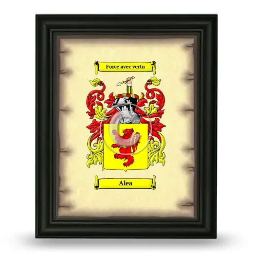Alea Coat of Arms Framed - Black