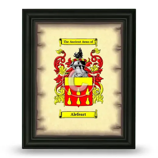 Alefeart Coat of Arms Framed - Black
