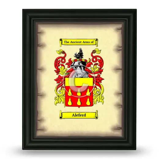 Aleferd Coat of Arms Framed - Black