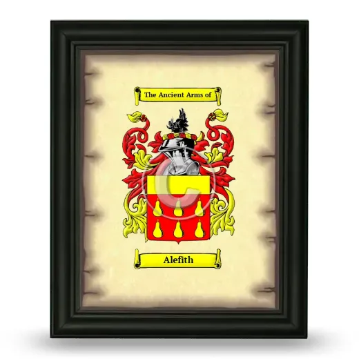 Alefith Coat of Arms Framed - Black