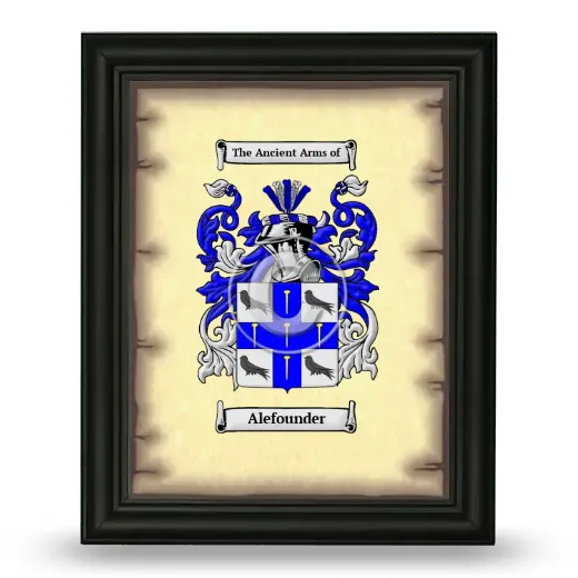 Alefounder Coat of Arms Framed - Black