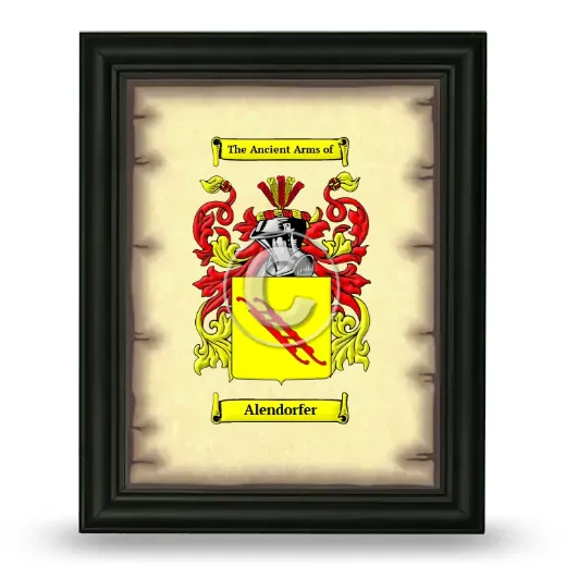 Alendorfer Coat of Arms Framed - Black