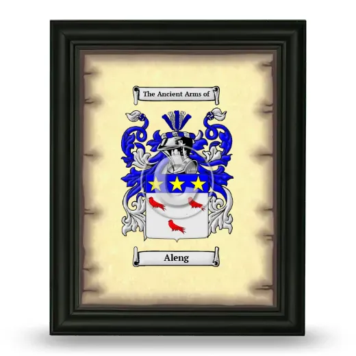Aleng Coat of Arms Framed - Black
