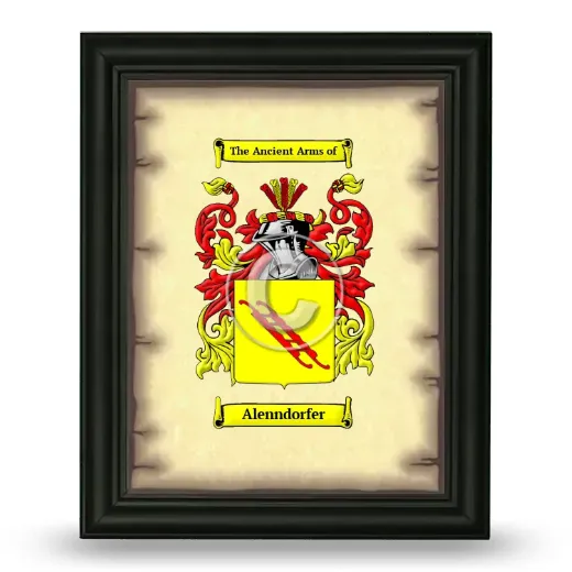 Alenndorfer Coat of Arms Framed - Black
