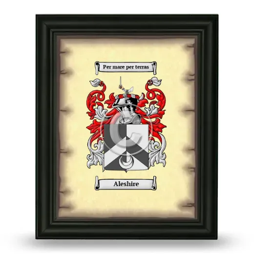 Aleshire Coat of Arms Framed - Black