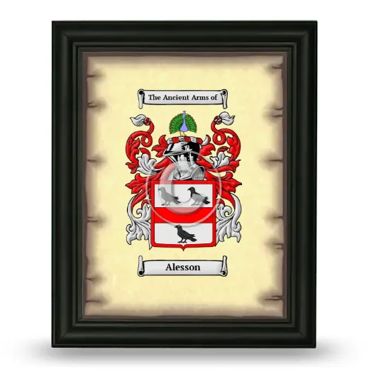 Alesson Coat of Arms Framed - Black