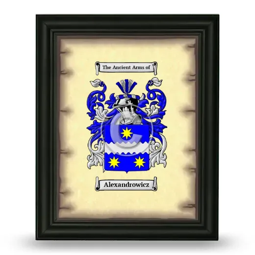 Alexandrowicz Coat of Arms Framed - Black