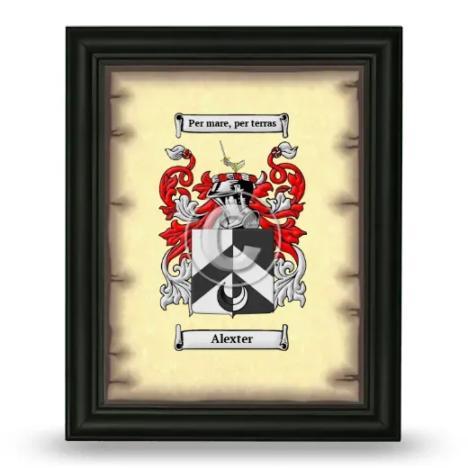 Alexter Coat of Arms Framed - Black