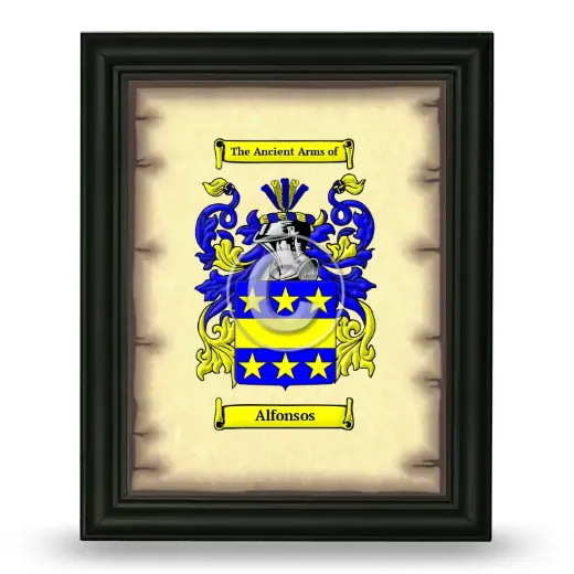 Alfonsos Coat of Arms Framed - Black